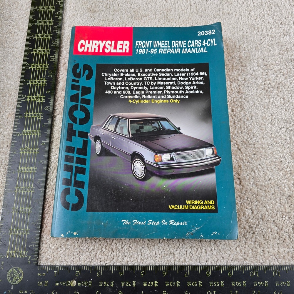 Chilton Repair Manual Chrysler FWD 4-Cyl 1981-95 Wiring Vacuum Diagrams 20382